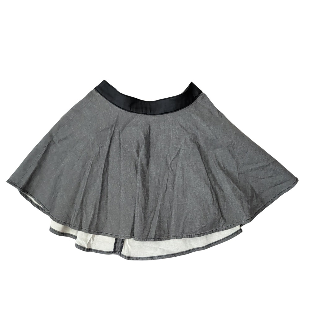 Guess 1981 Grey Circle Mini Skirt Size 6 Dark Academia Y2K 90s Edgy Goth Grunge
